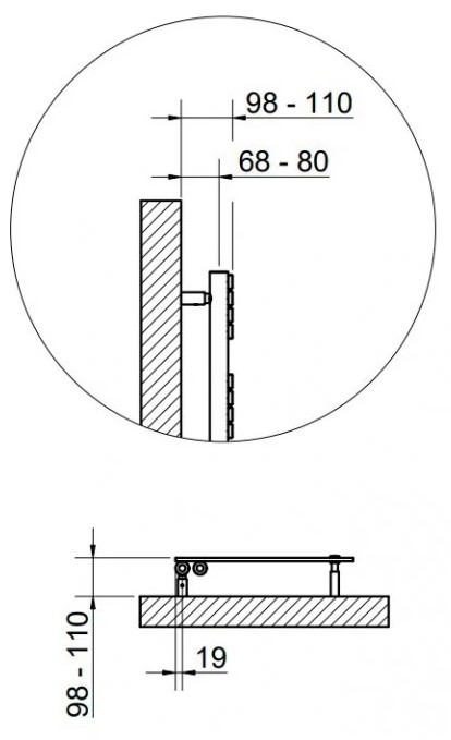 Cordivari CELINE Inox (3551730130101) Габаритные размеры