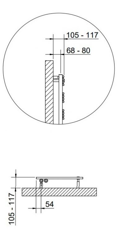 Cordivari KELLY Inox Vertical (3551780400101) Габаритні розміри