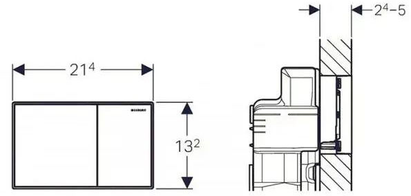 Geberit Sigma 60 (115.640.JL.1) Габаритные размеры