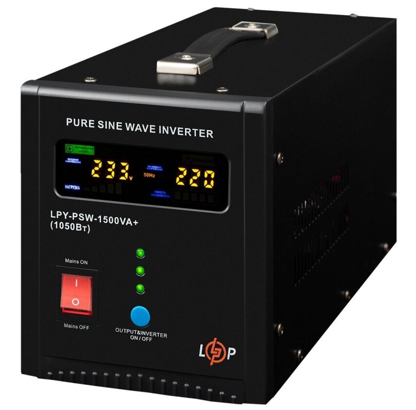 Источник бесперебойного питания LogicPower LPY-PSW-1500VA+ (1050Вт) 10A/20A (22872) цена 7550 грн - фотография 2