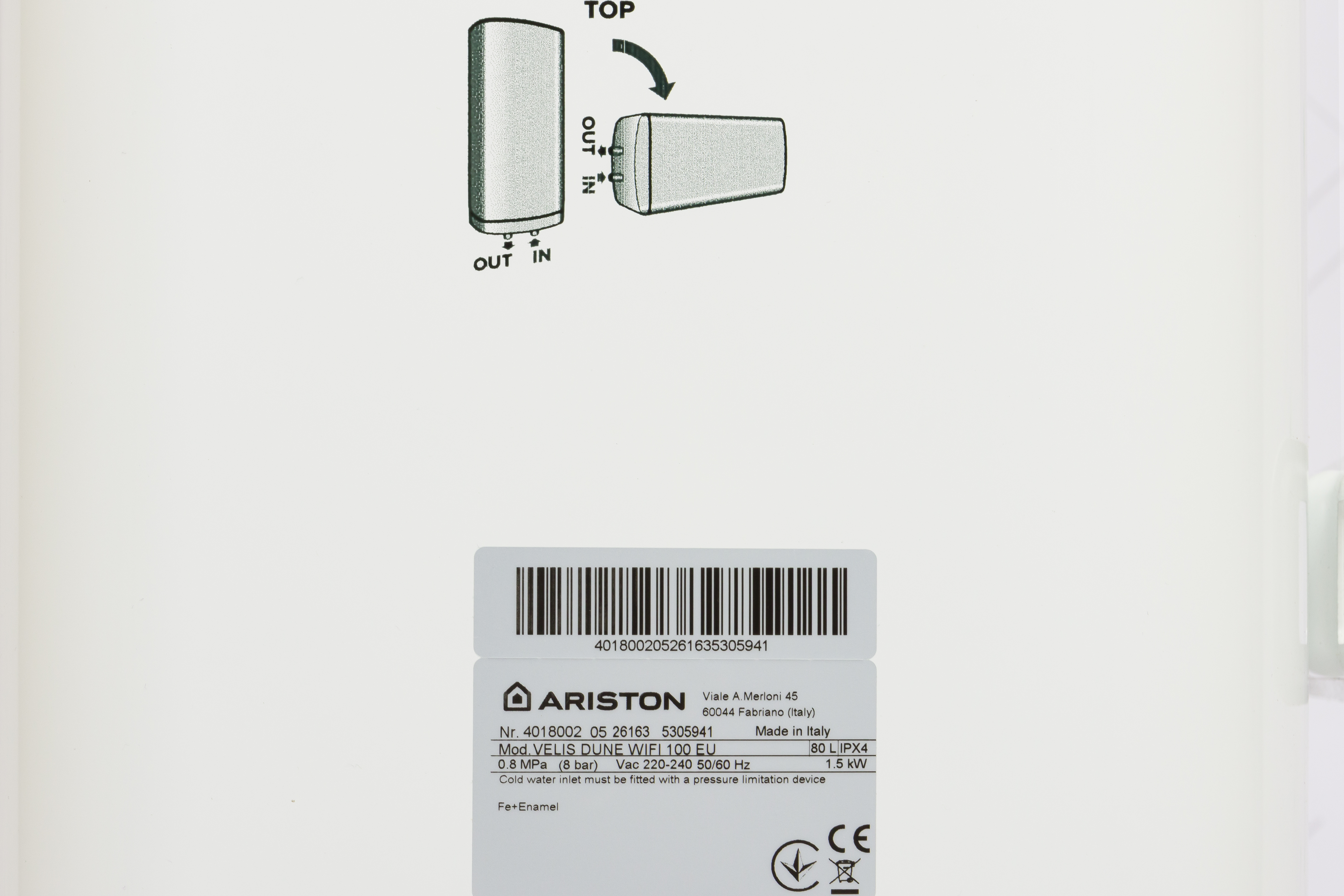 Бойлер Ariston VELIS DUNE WIFI 100 EU (4018002) инструкция - изображение 6