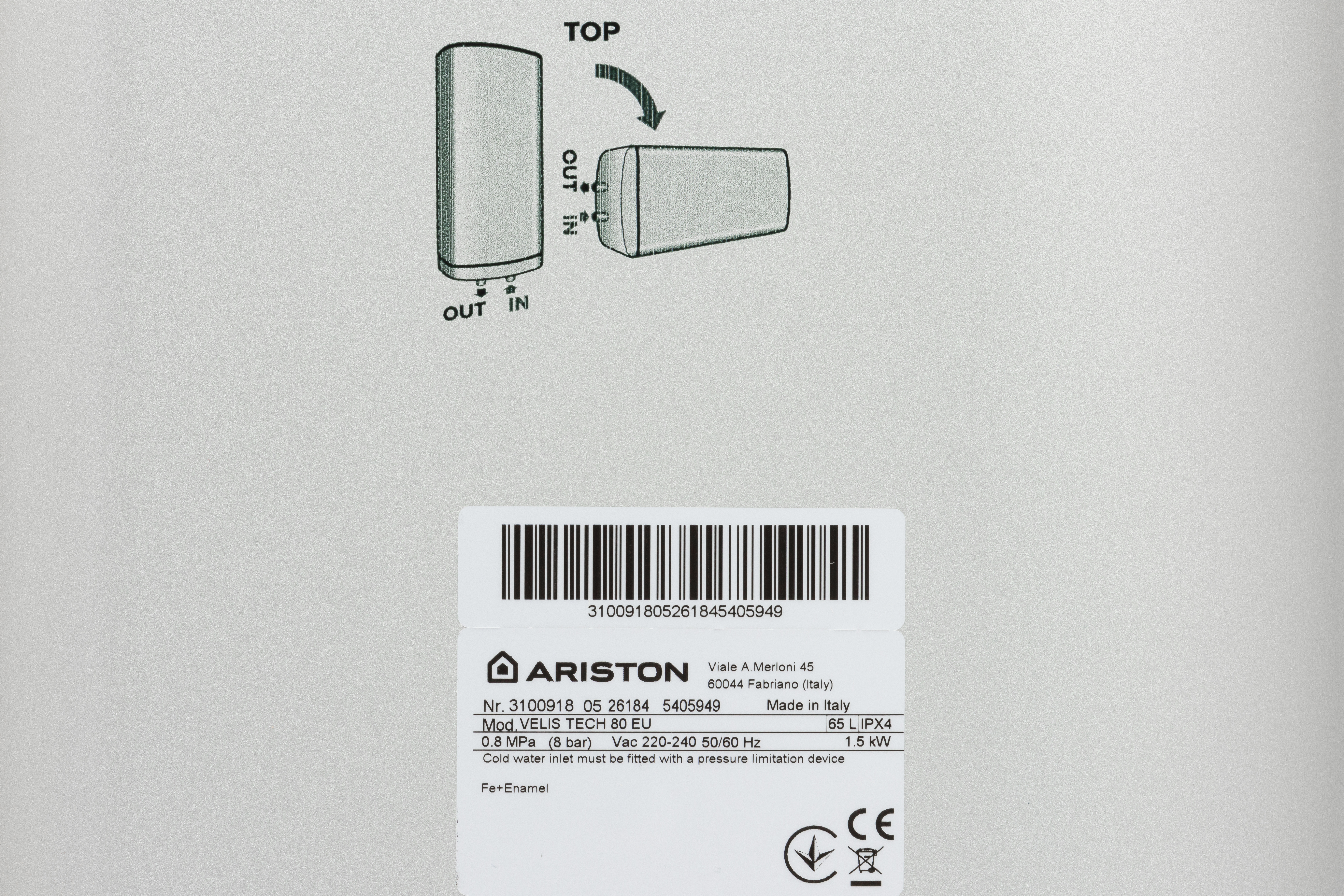 Водонагрівач Ariston VELIS TECH 80 EU (3100918) інструкція - зображення 6