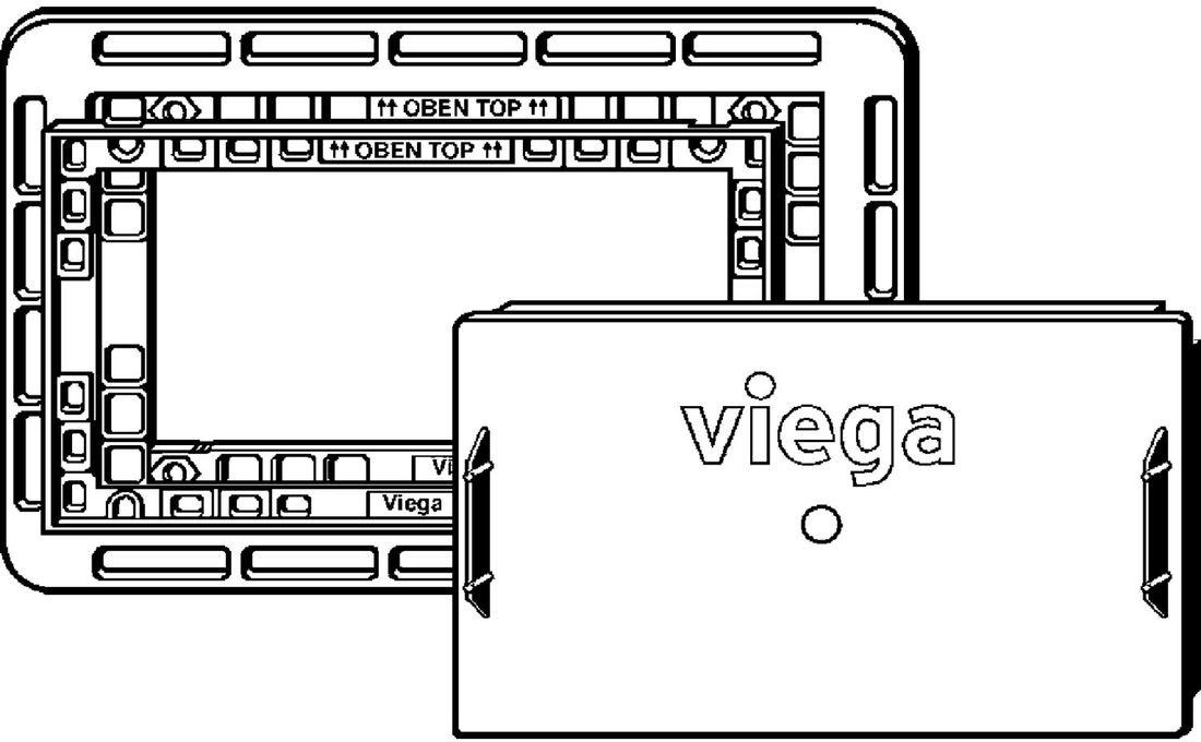 Монтажная рамка панели смыва Viega Prevista 775810 цена 8167 грн - фотография 2