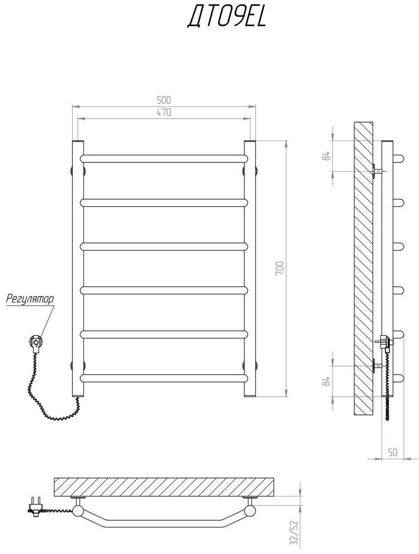 Kosser Трапеция 700х500/6 EL (ДТ09EL) Габаритные размеры