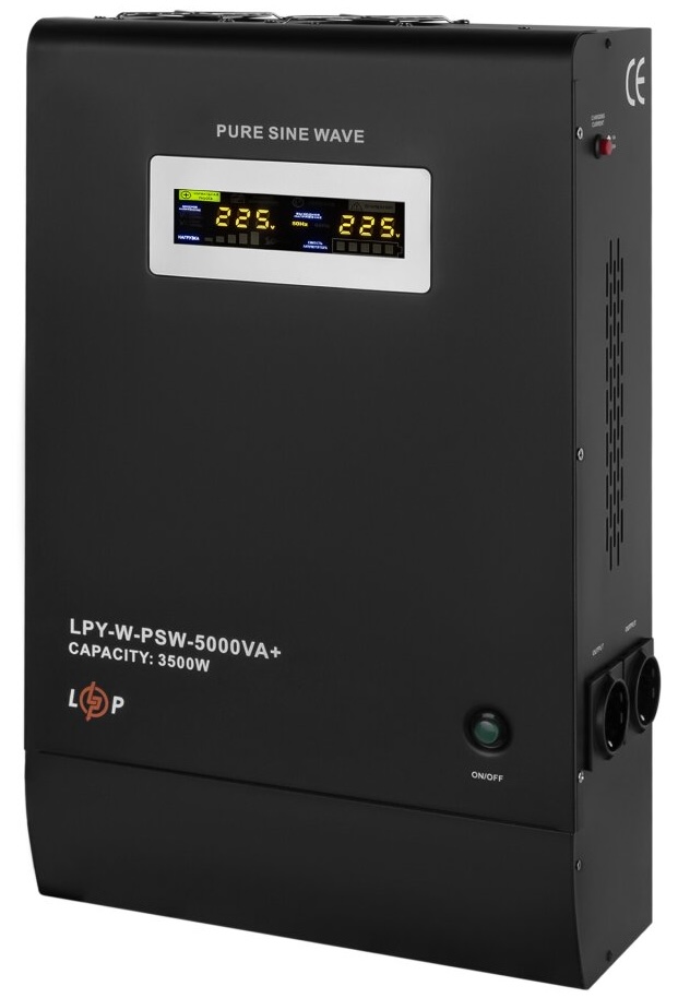 Комплект резервного питания LogicPower ИБП 48V LPY-W-PSW-5000VA (3500Вт) 10A/20A + аккумулятор LiFePO4 51,2V - 100 Ah (5120Wh) (BMS 150A/75A) (24241) цена 94231 грн - фотография 2