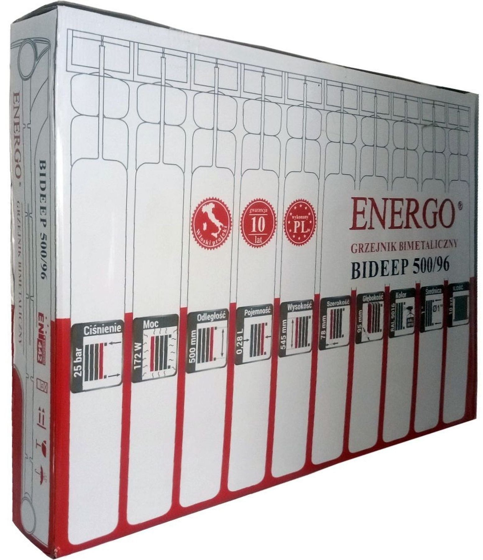 Радіатор для опалення Energo BIDEEP 500/96 (кратно 10) 000020261 характеристики - фотографія 7