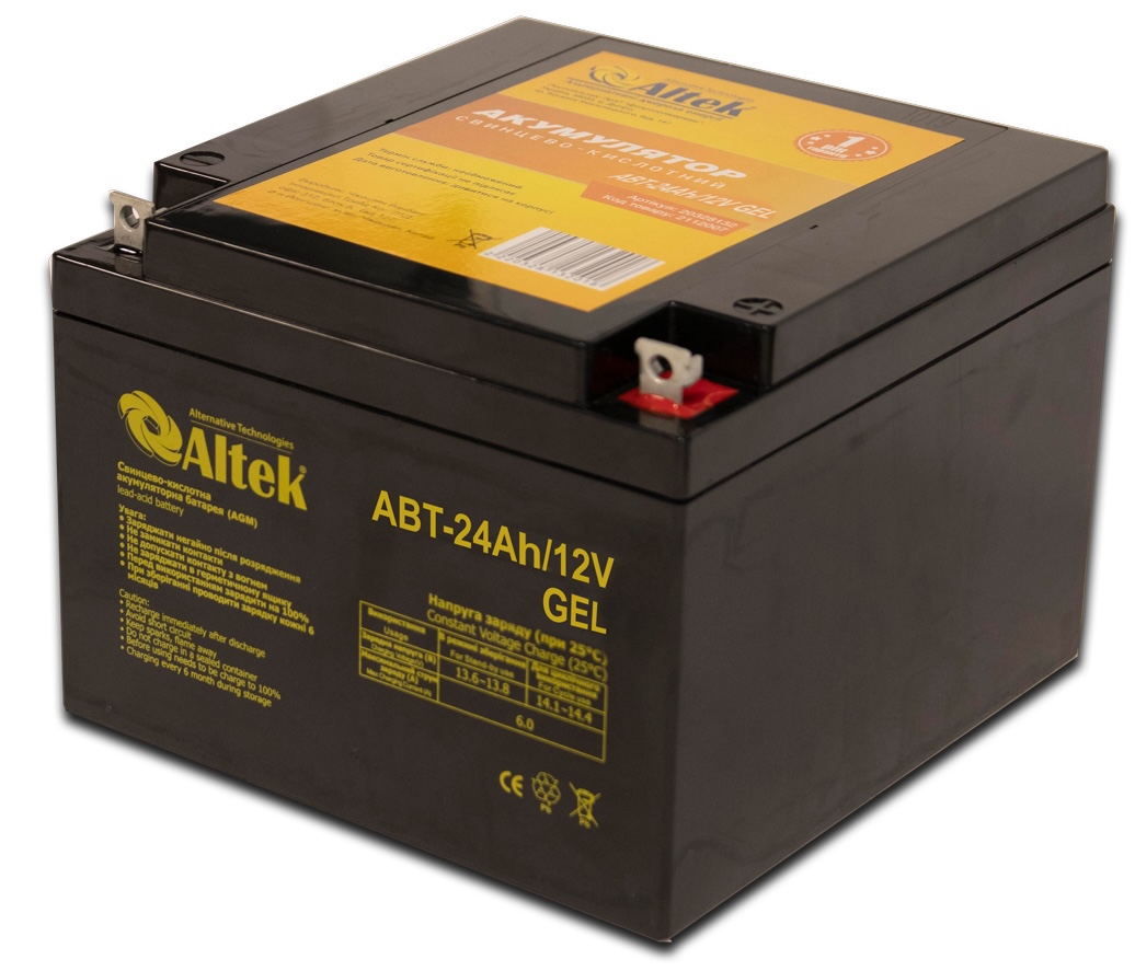 Акумулятор гелевий Altek ABT-24Ah/12V GEL