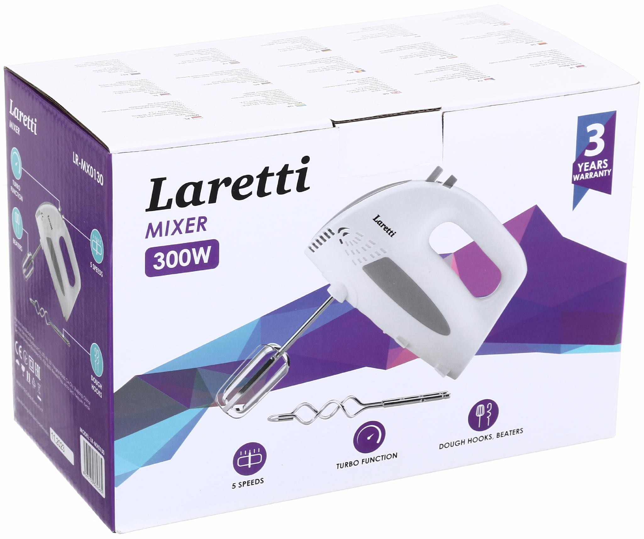 Миксер Laretti LR-MX0130 характеристики - фотография 7