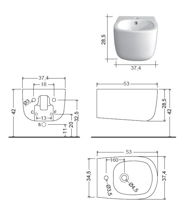 Nic Design Ovvio 4434013 Габаритні розміри