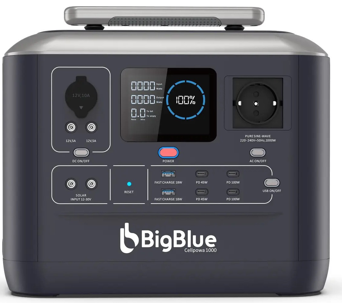 Портативная зарядная станция BigBlue CP 1000 в интернет-магазине, главное фото