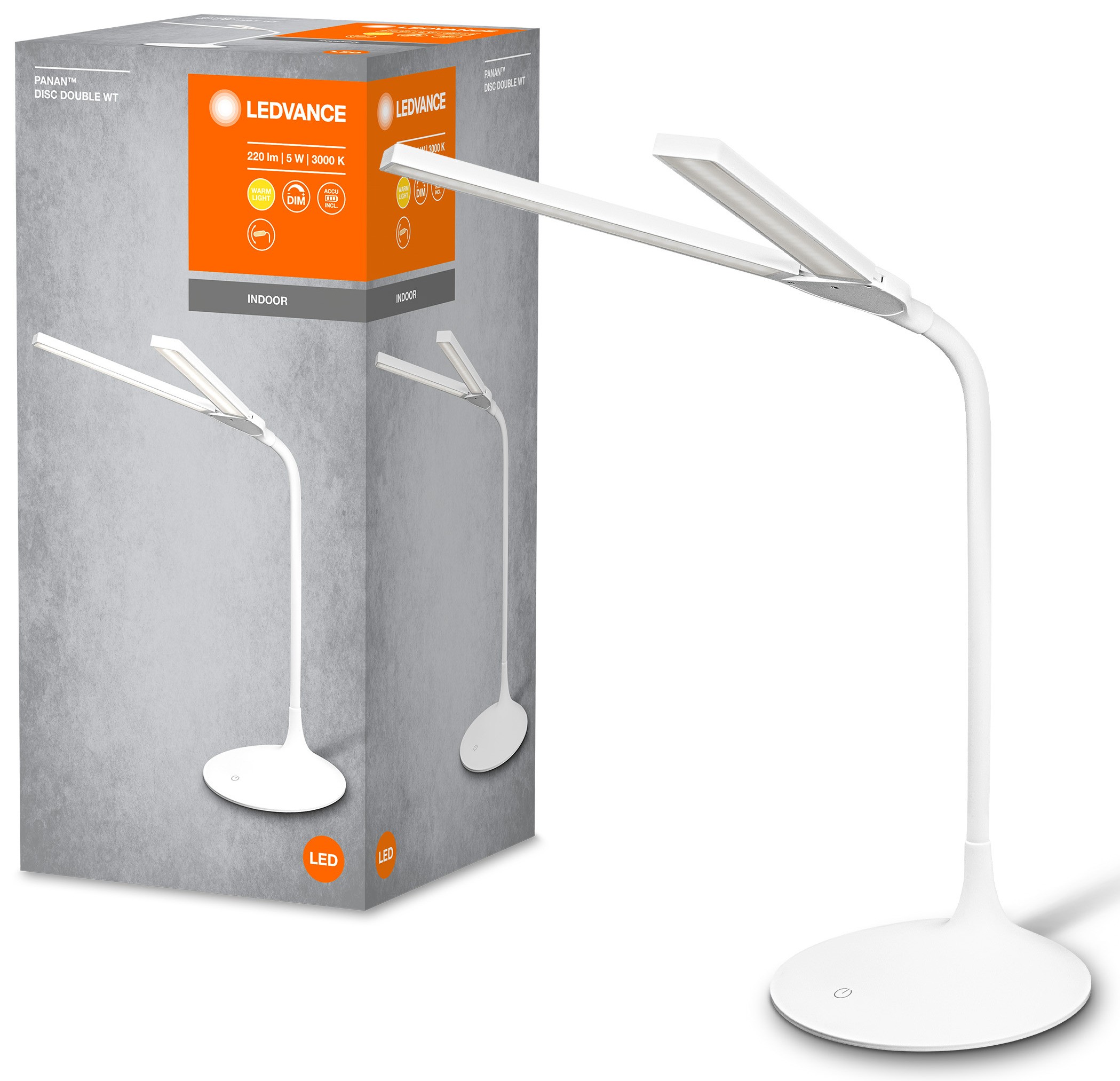 Настольная лампа Ledvance Panan Disc Double White (4058075301733) в интернет-магазине, главное фото