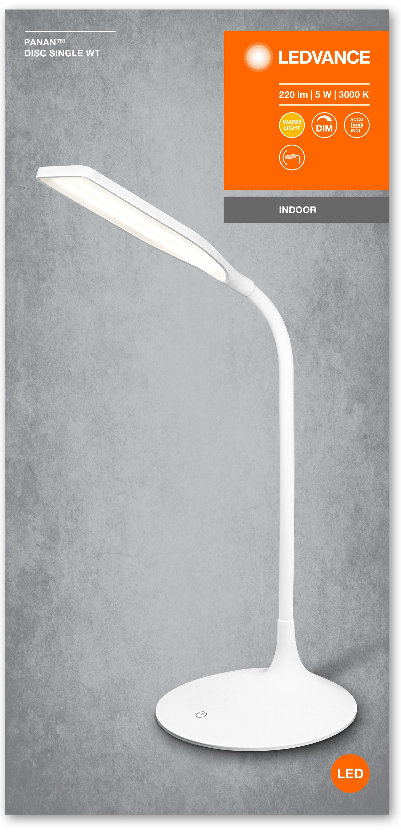 Настольная лампа Ledvance Panan Disc Single White DIM 3000K (4058075321267) отзывы - изображения 5