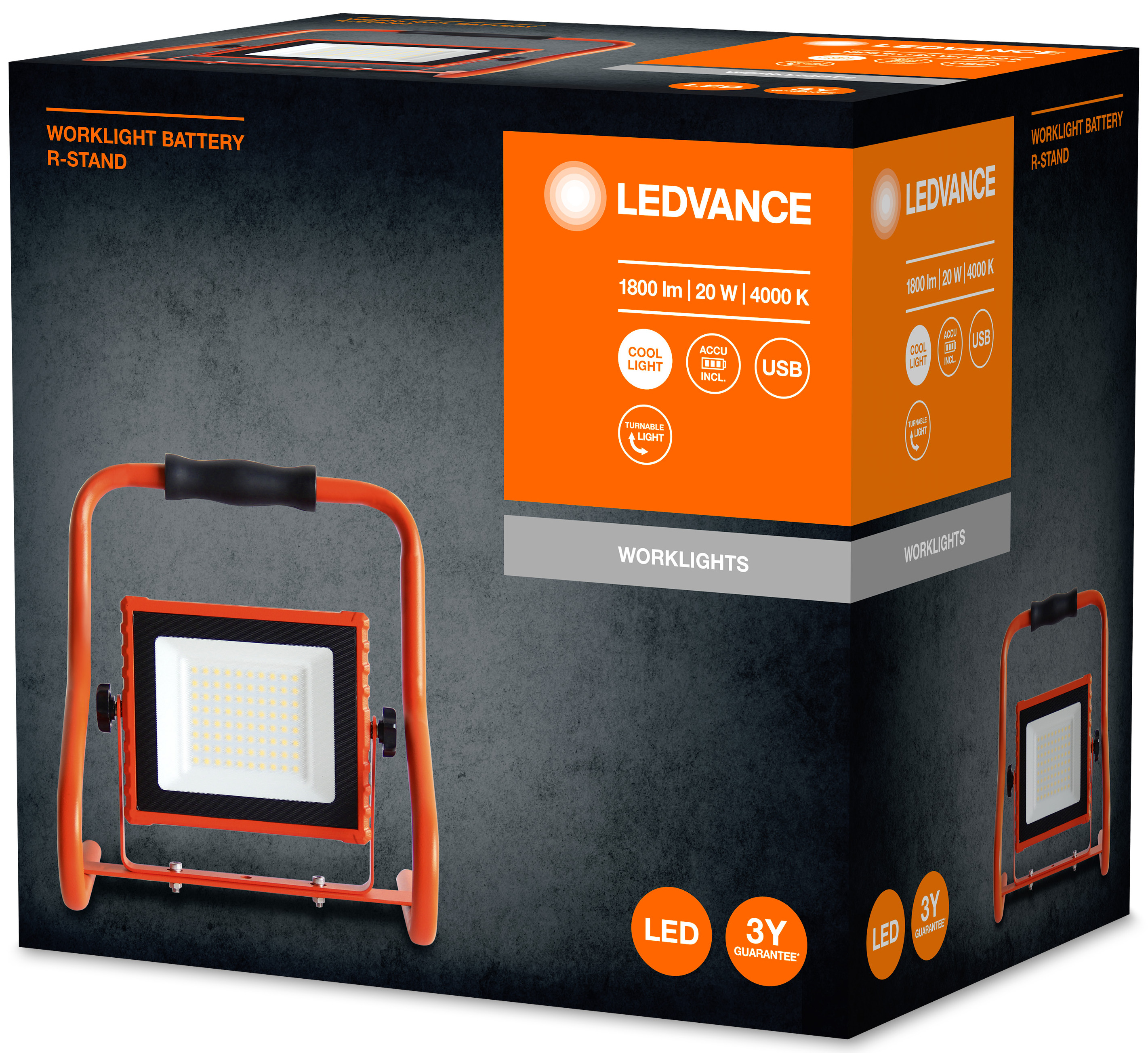 Прожектор Ledvance LED WORKLIGHT BATTERY 20W 840 R-ST (4058075576490) відгуки - зображення 5