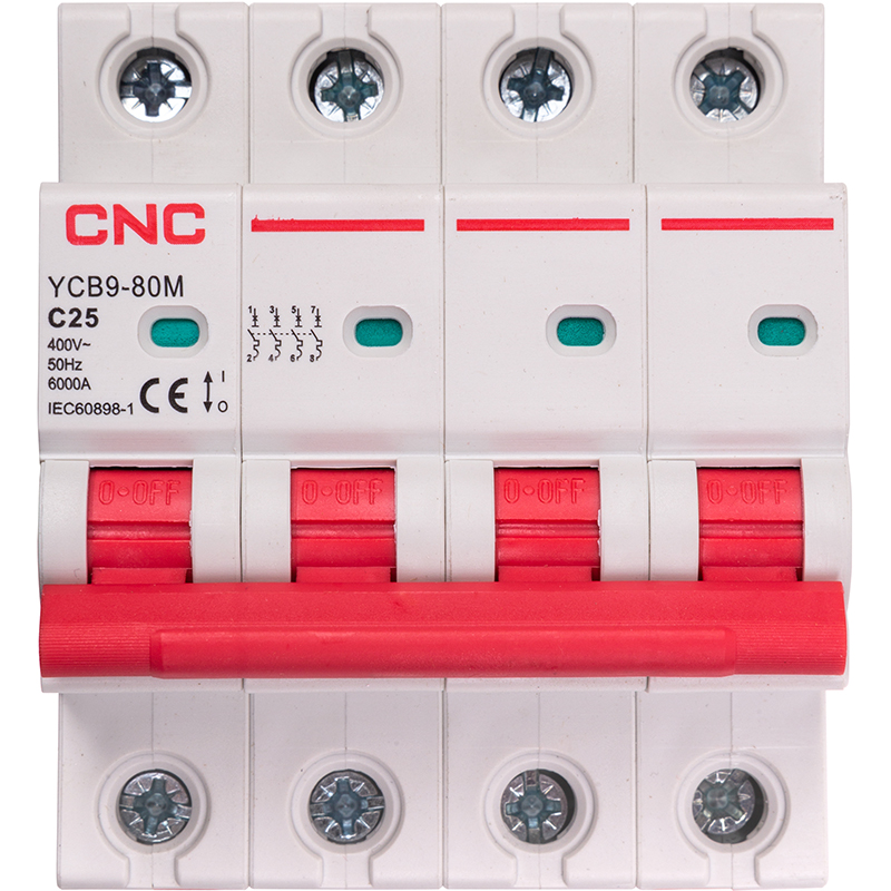 Автоматичний вимикач CNC YCB9-80M 4P C25 6ka (NV821617)