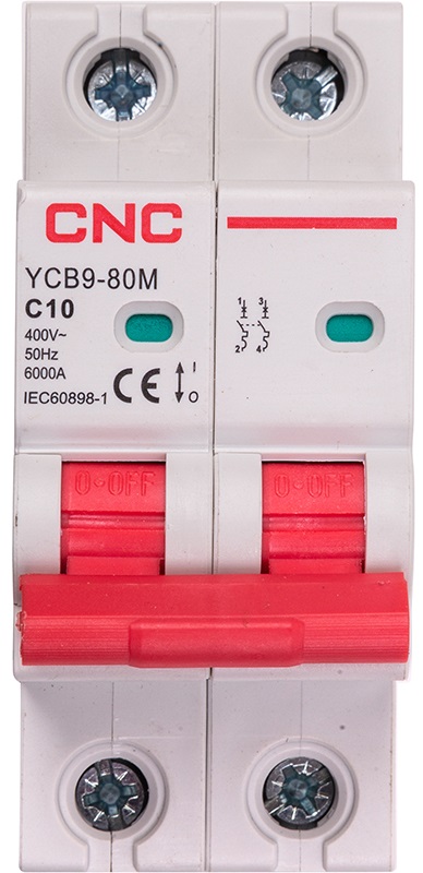 Автоматичний вимикач CNC YCB9-80M 2P C10 6ka (NV821488)