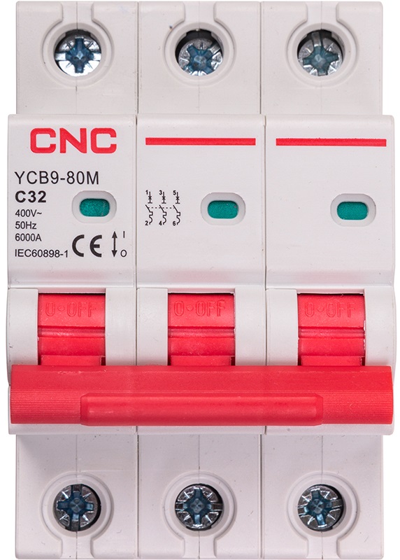 Автоматический выключатель CNC YCB9-80M 3P C32 6ka (NV821556) в интернет-магазине, главное фото