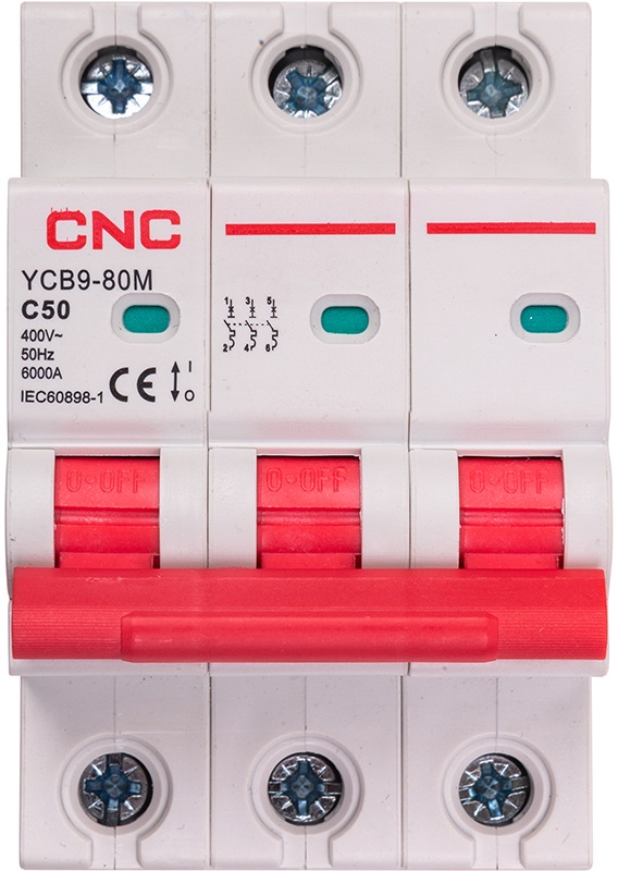 Автоматичний вимикач CNC YCB9-80M 3P C50 6ka (NV821570)