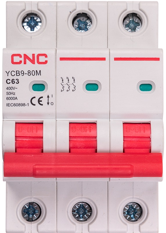 Автоматичний вимикач CNC YCB9-80M 3P C63 6ka (NV821587)