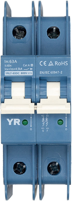 Автоматичний вимикач HiSmart 2P 63A 800VDC (NV820474) в інтернет-магазині, головне фото