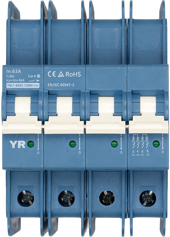 Автоматический выключатель HiSmart 4P 63A 1000VDC (NV820481)