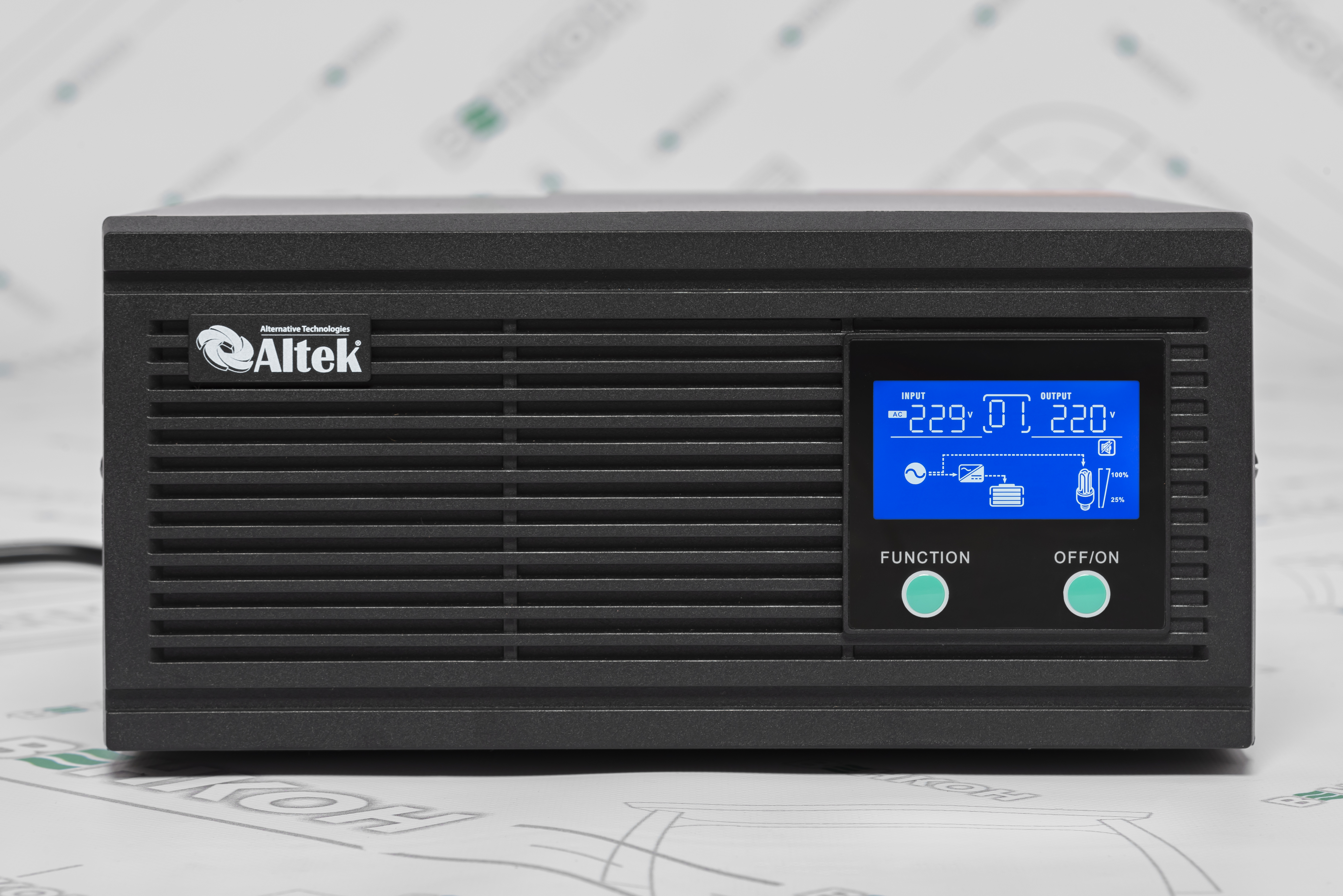 Комплект резервного питания Altek ASK12 800 VA/640W DC12V + ABT-65Аh/12V GEL цена 13949 грн - фотография 2