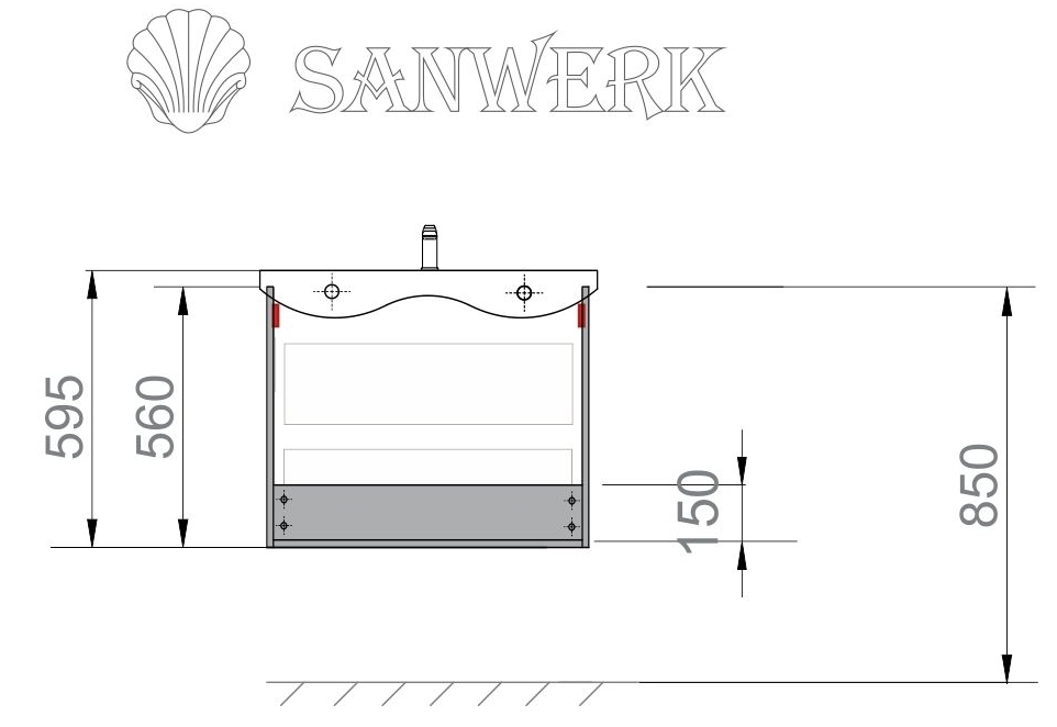 Sanwerk Alessa Air MV0000696 Габаритні розміри