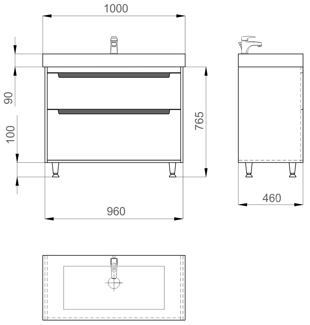 Sanwerk Greta MV0000302 Габаритные размеры