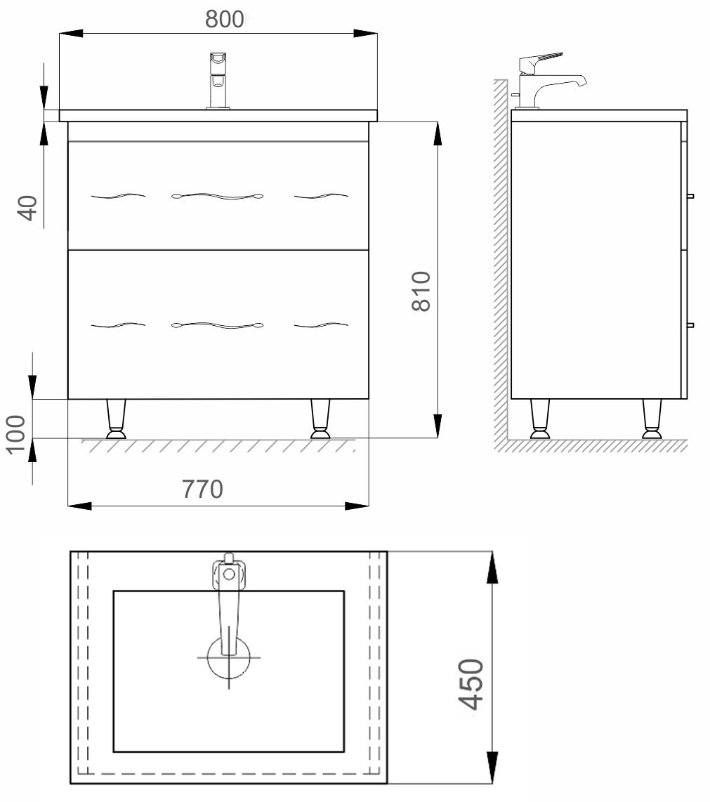 Sanwerk Mindal MV0000889 Габаритные размеры