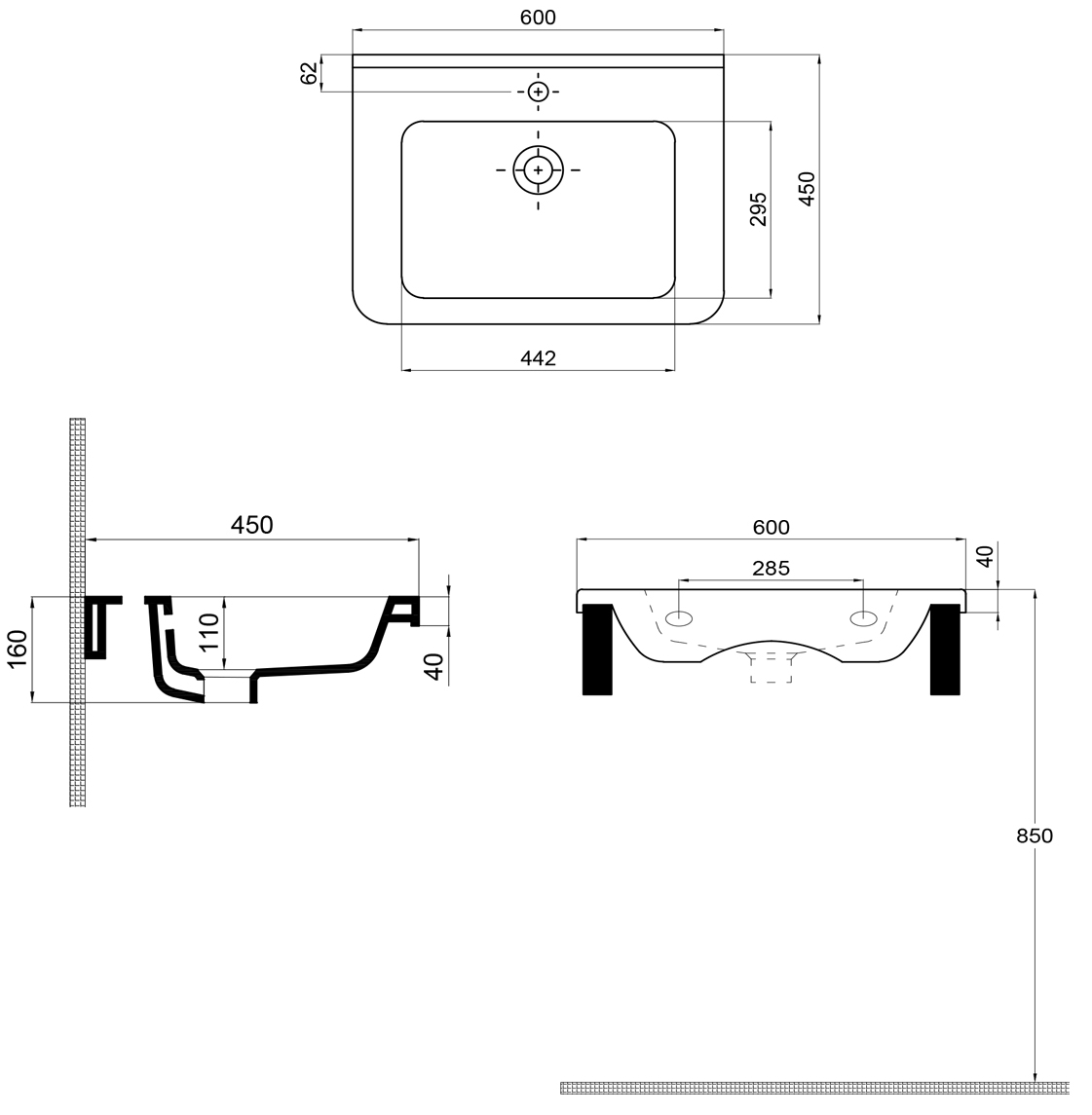 Sanwerk Alessa MV0000873 Габаритні розміри