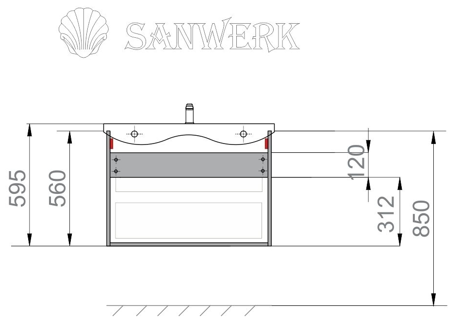 Sanwerk Alessa Air MV0000872 Габаритные размеры