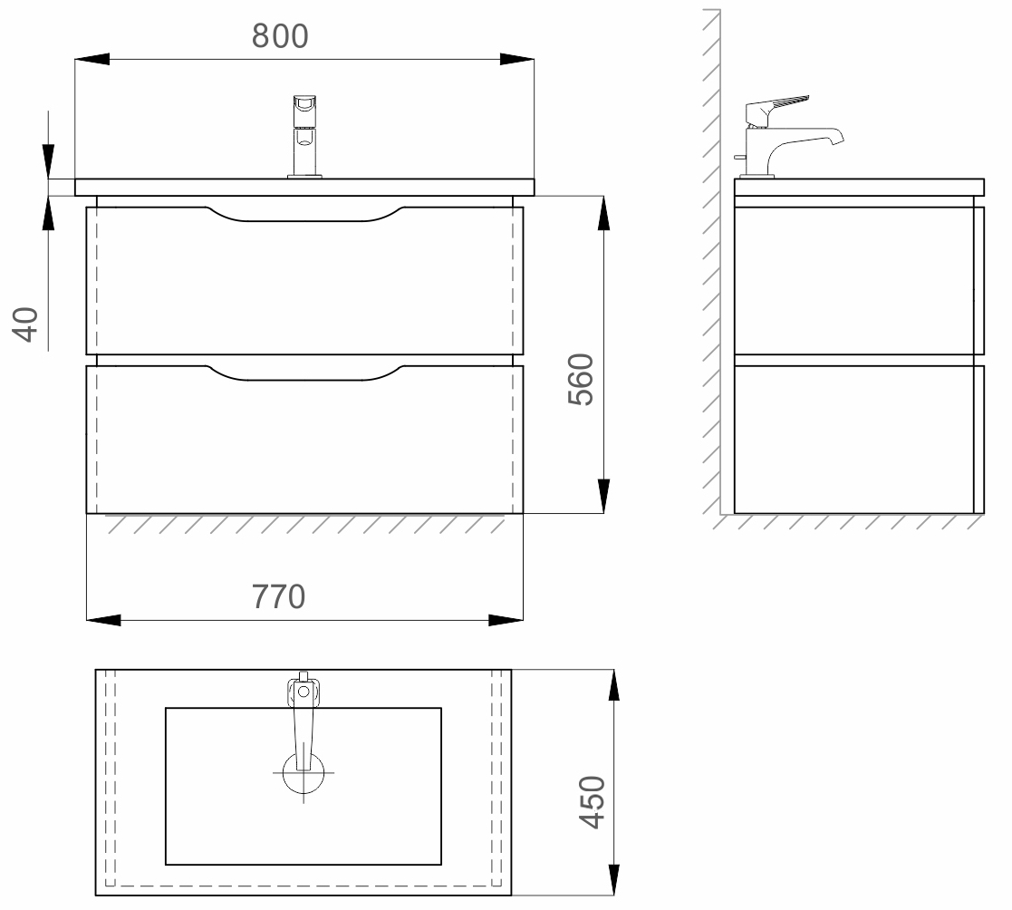 Sanwerk Alessa Air MV0000872 Габаритные размеры