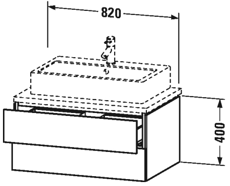 Duravit L Cube LC6838-10 Габаритні розміри