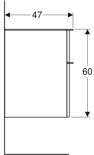 Geberit Smyle Square 500.357.JL.1 Габаритні розміри