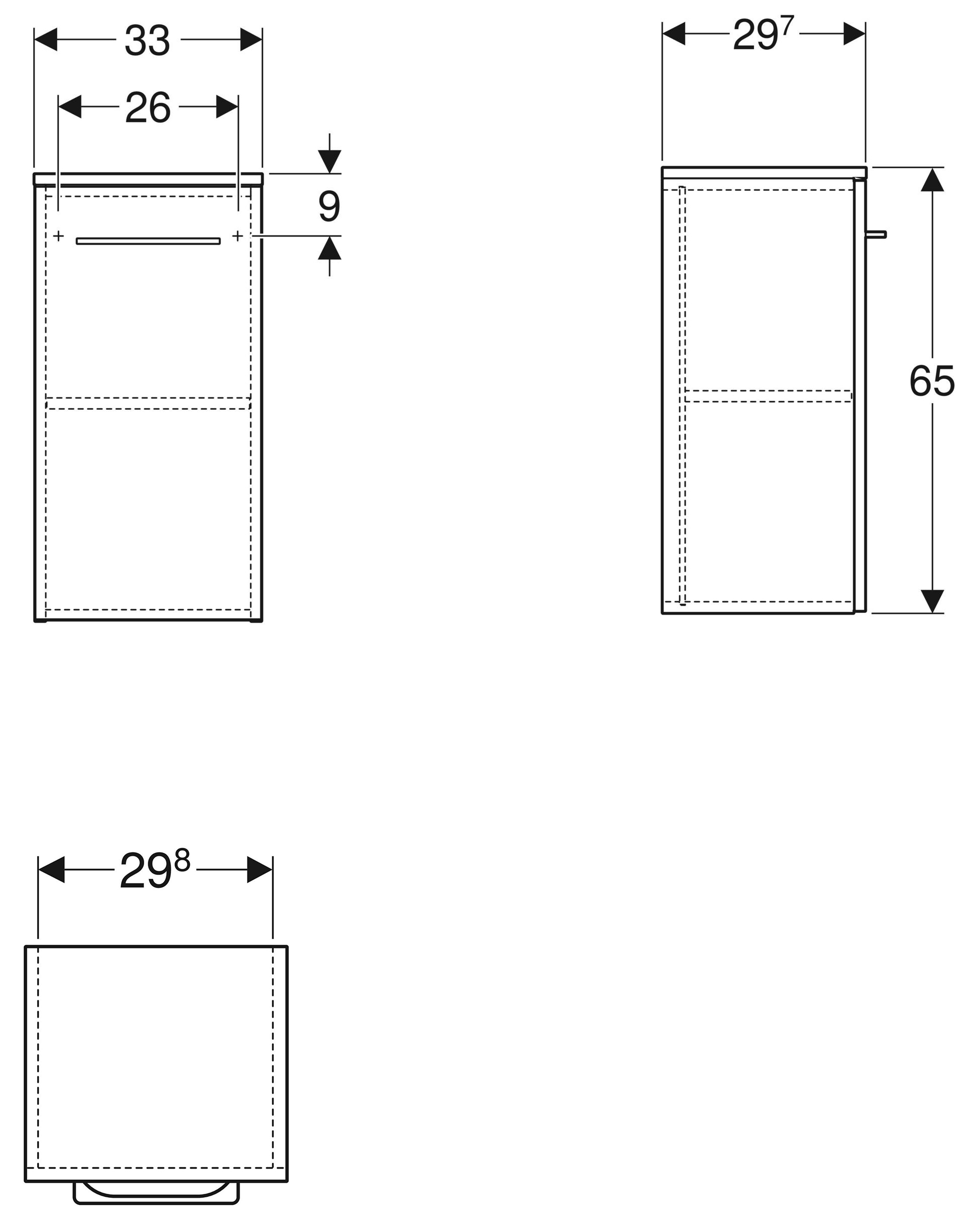 Geberit Smyle Square 501.275.00.1 Габаритні розміри