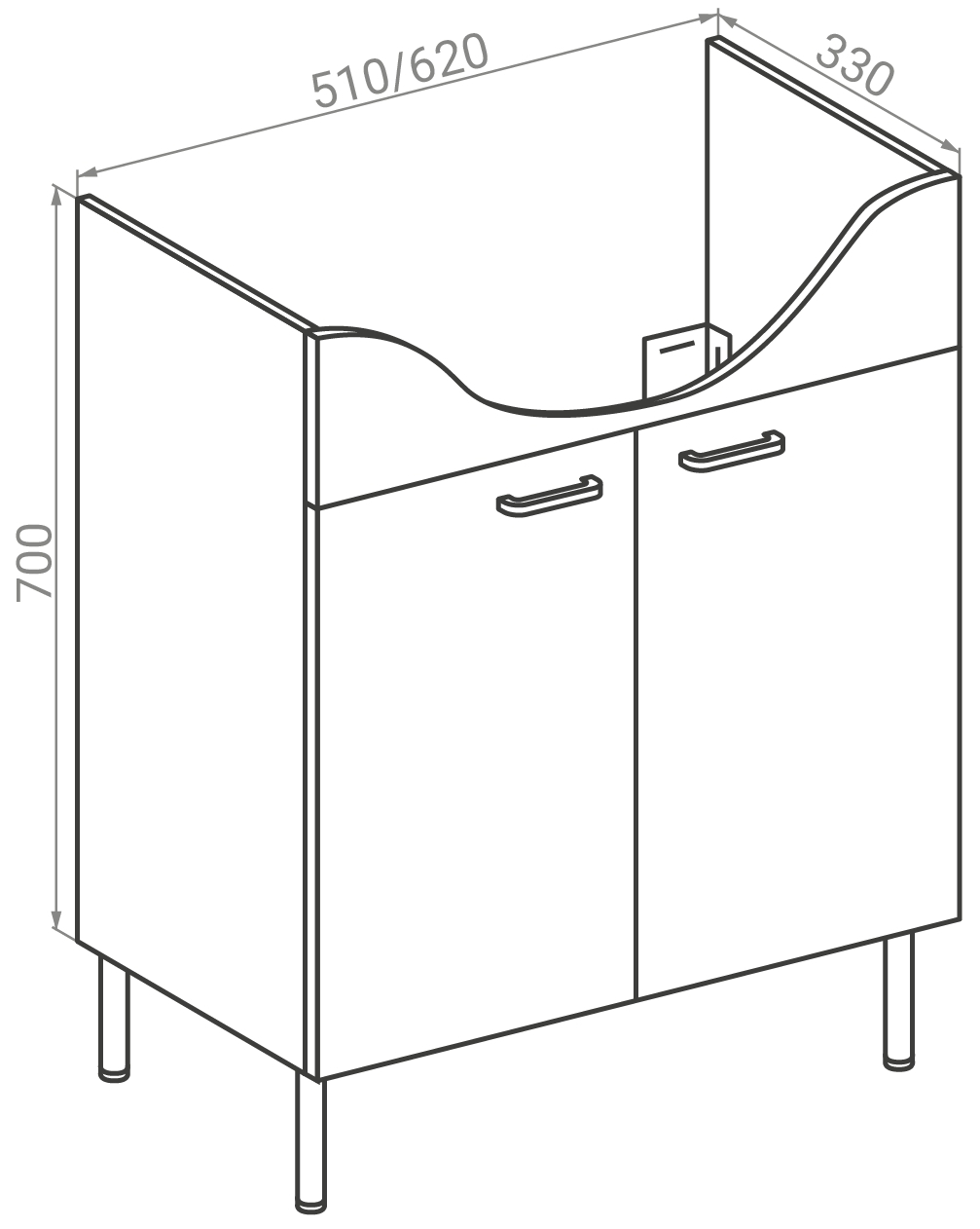 RJ Lotus-L RJFU007-0155WHSET(RJFU007-0155WH+RZJ200) Габаритные размеры