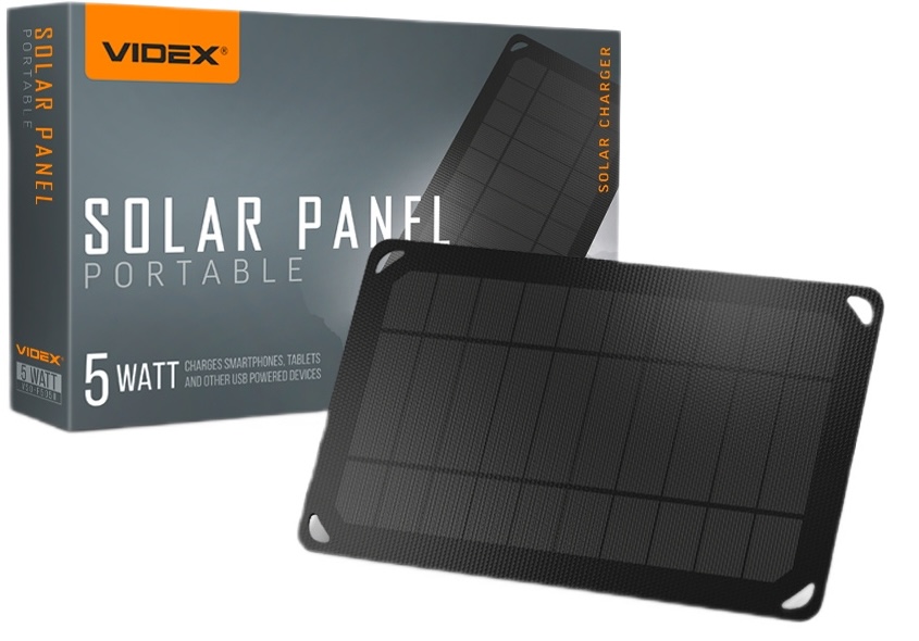 Портативная солнечная панель Videx VSO-F505U 5W цена 1381 грн - фотография 2