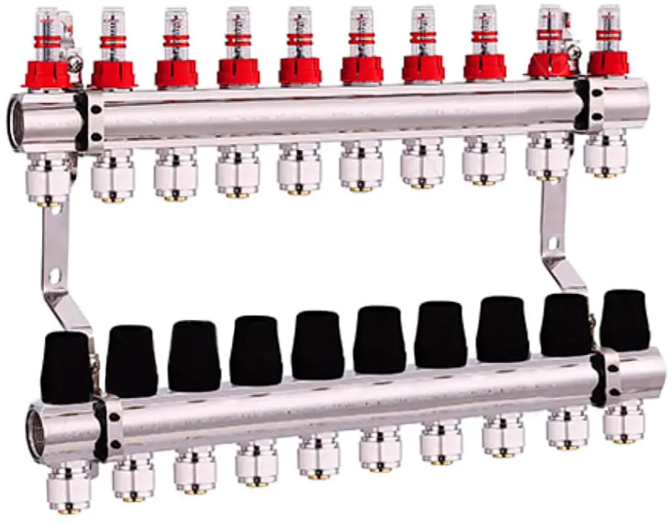 Коллектор с расходомерами Djoul 10в 1"х3/4" (DJ2016210A)