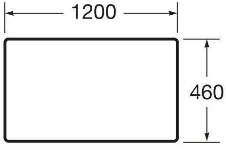 Roca Victoria Basic A857508155 Габаритні розміри