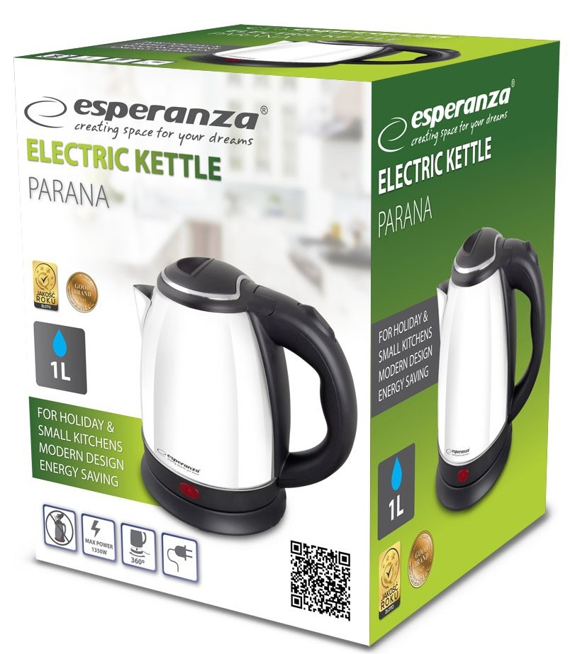 Электрочайник Esperanza EKK128W Kettle Parana ціна 439 грн - фотографія 2