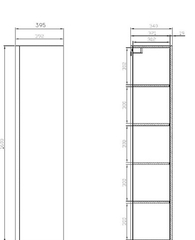 Cersanit Moduo 40 FZZP1001640195 Габаритні розміри