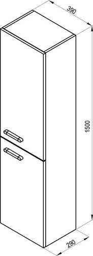 Ravak SB 390 Chrome II L (X000000542) Габаритні розміри