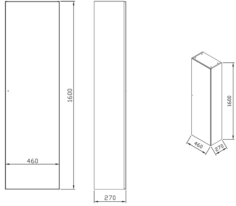 Ravak SB 460 Formy (X000001262) Габаритные размеры