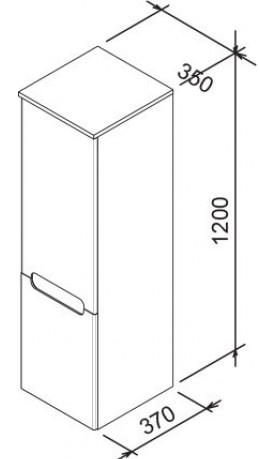 Ravak SB 350 Classic L (X000000356) Габаритные размеры