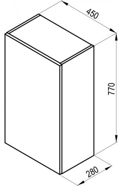 Ravak SB 450 Natural (X000001054) Габаритні розміри