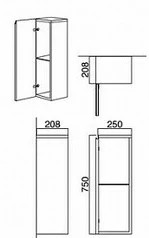 Scarabeo Phorma Ego Scuro 2110SX95 Габаритные размеры