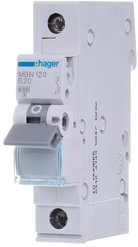 Hager 1P 6kA B-20A 1M (MBN120)