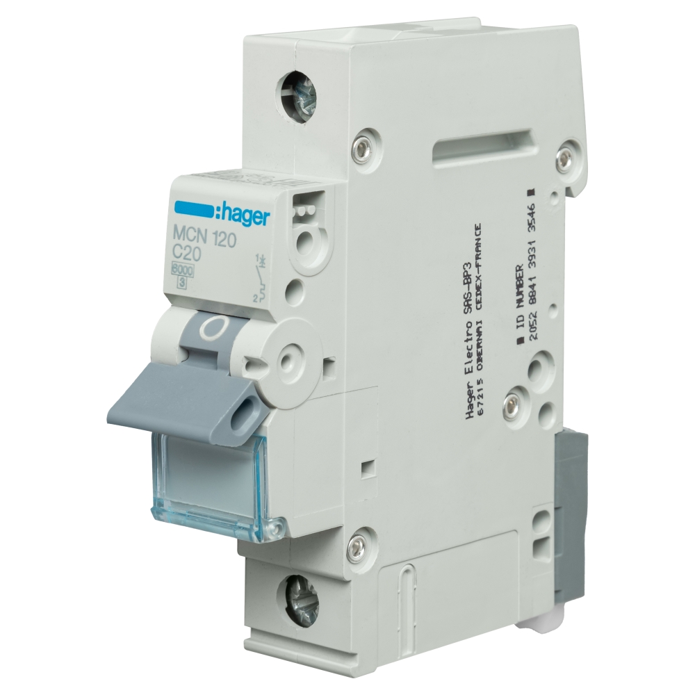 Hager 1P 6kA C-20A 1M (MCN120)