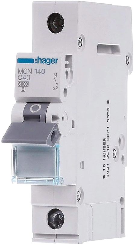 Hager 1P 6kA C-40A 1M (MCN140)