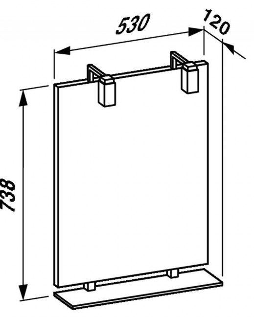 Laufen Case H4419510705701 Габаритные размеры