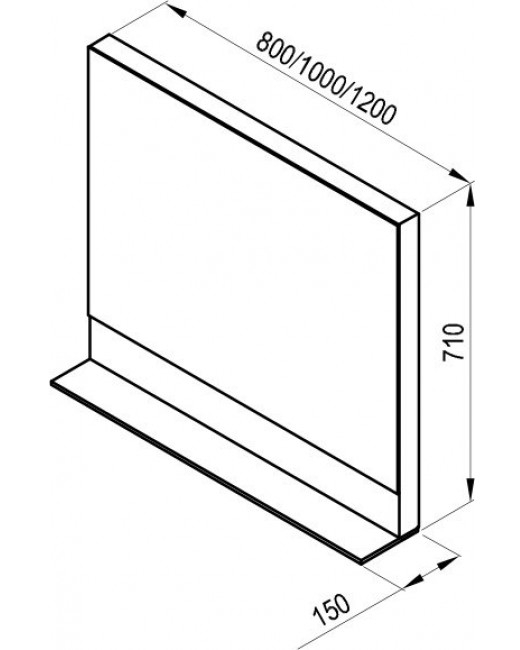 Ravak Formy 1000 (X000001050) Габаритні розміри